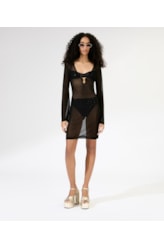 Vestido Curto Tule Preto