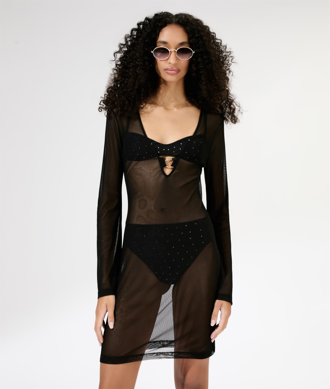 Vestido Curto Tule Preto