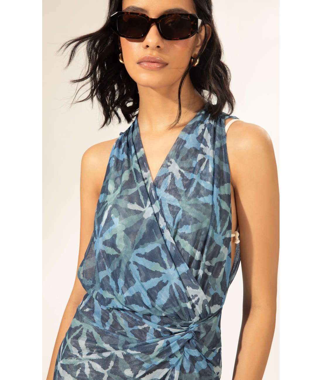 Vestido Curto Tule Saint Tropez Marinho