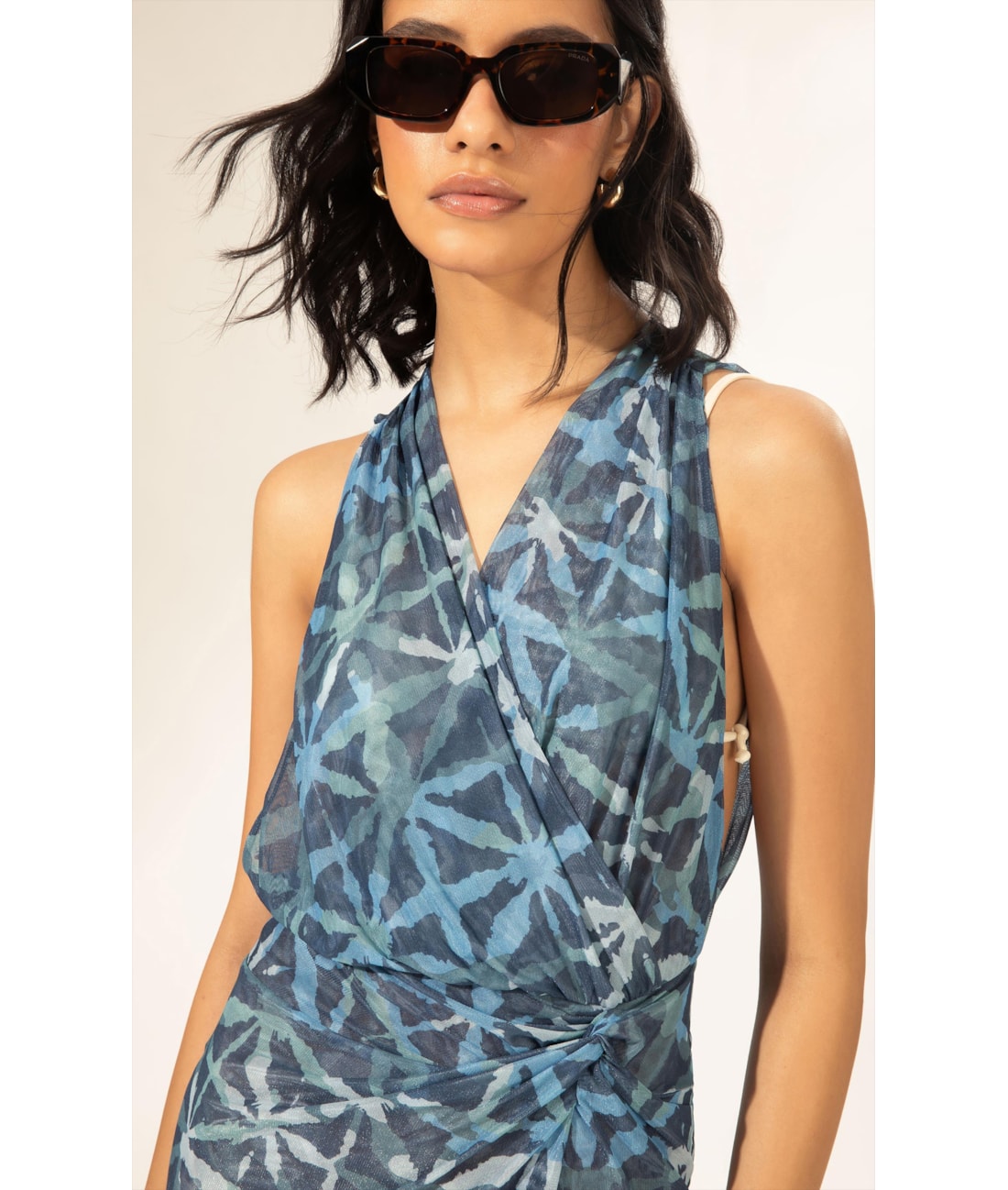 Vestido Curto Tule Saint Tropez Marinho