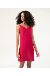 Vestido Curto Visco Linho Pink