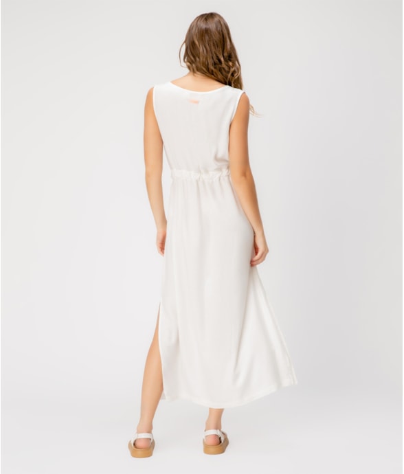 Vestido Curto Visco Nature Natural