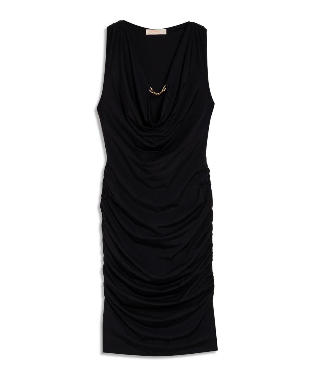 Vestido Degagê Jersey Preto