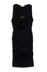 Vestido Degagê Jersey Preto