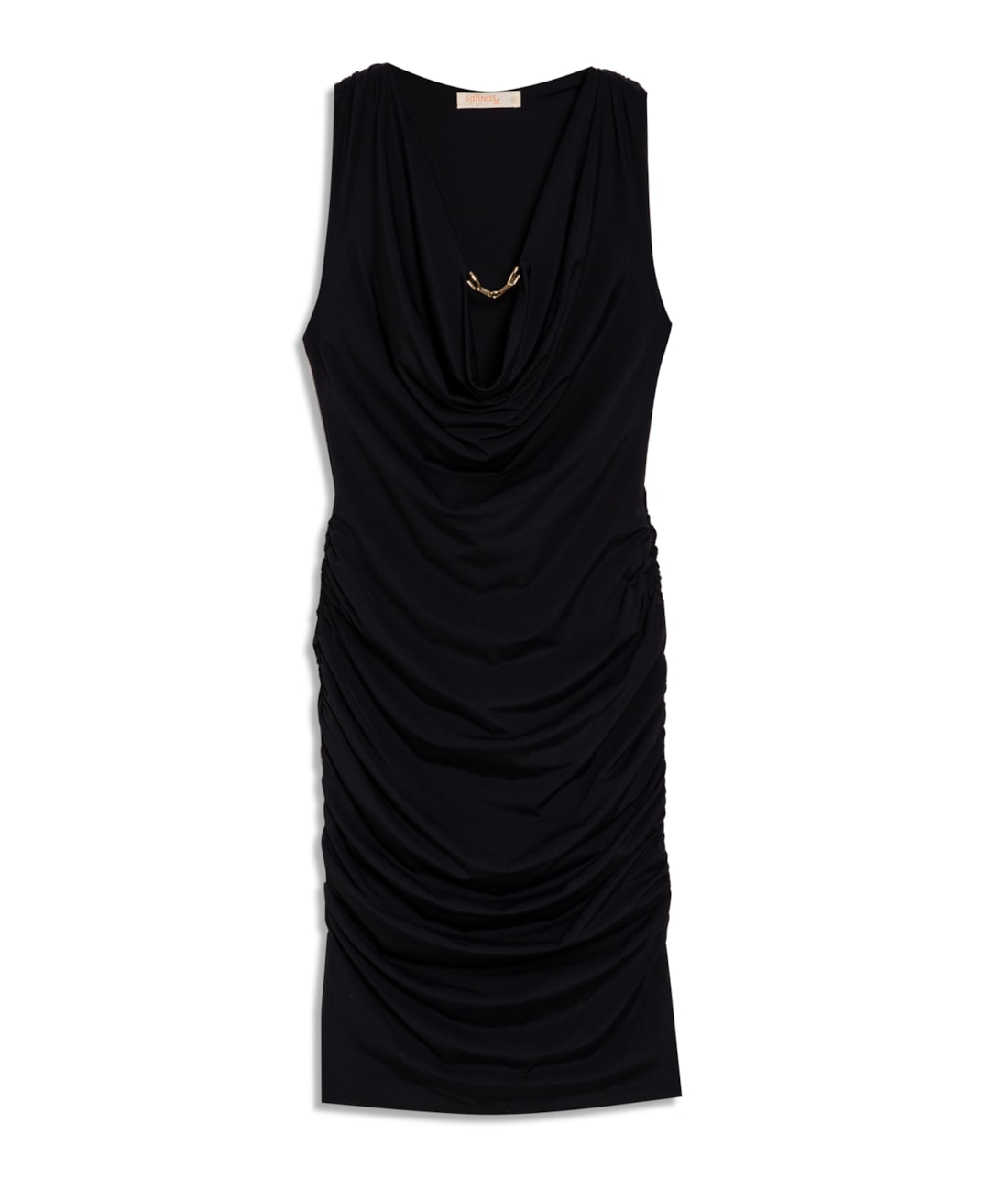 Vestido Degagê Jersey Preto