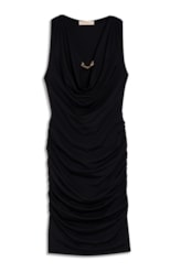 Vestido Degagê Jersey Preto