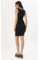 Vestido Degagê Jersey Preto