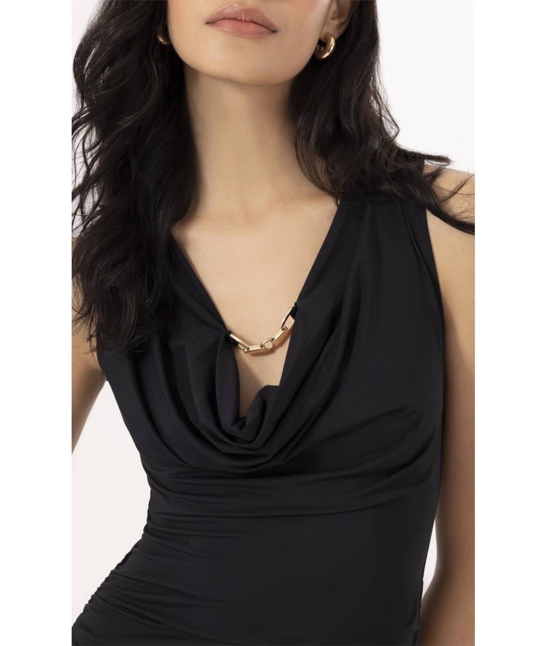 Vestido Degagê Jersey Preto