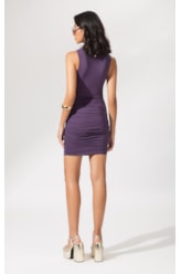 Vestido Degagê Jersey Roxo