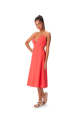 Vestido Elastico Cotton Fine Coral