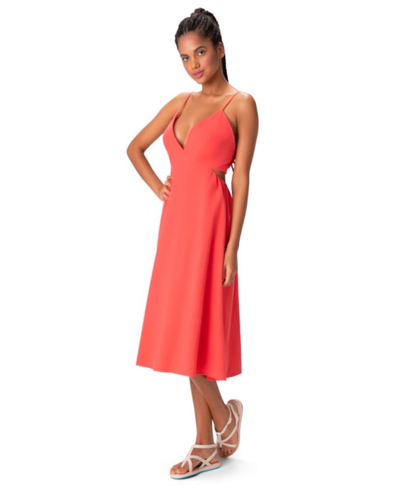 Vestido Elastico Cotton Fine Coral