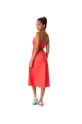 Vestido Elastico Cotton Fine Coral
