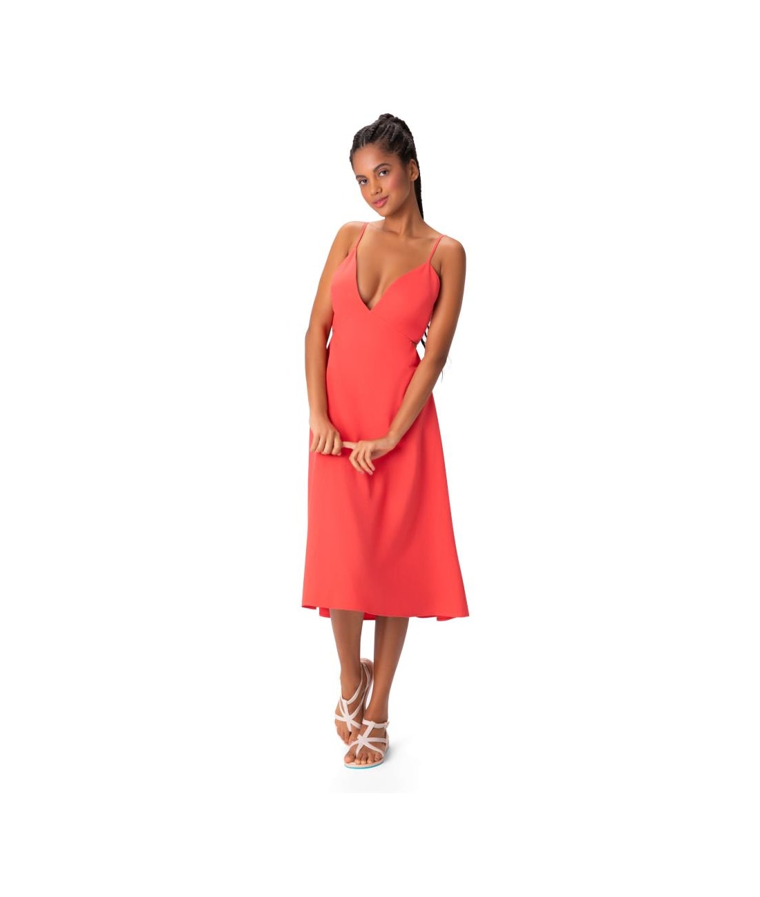 Vestido Elastico Cotton Fine Coral