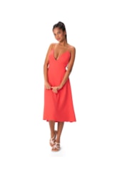 Vestido Elastico Cotton Fine Coral