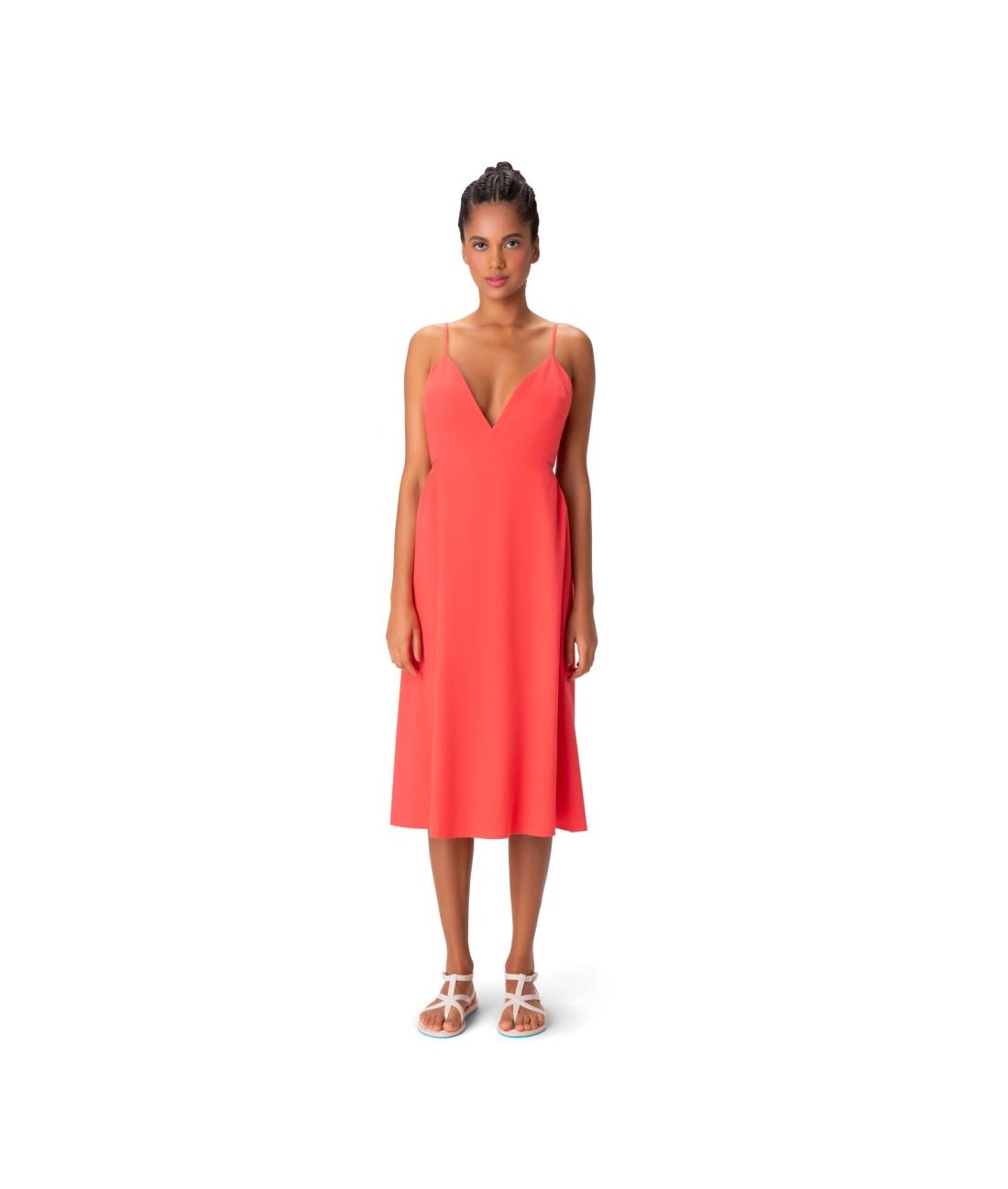 Vestido Elastico Cotton Fine Coral