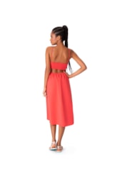 Vestido Elastico Cotton Fine Coral