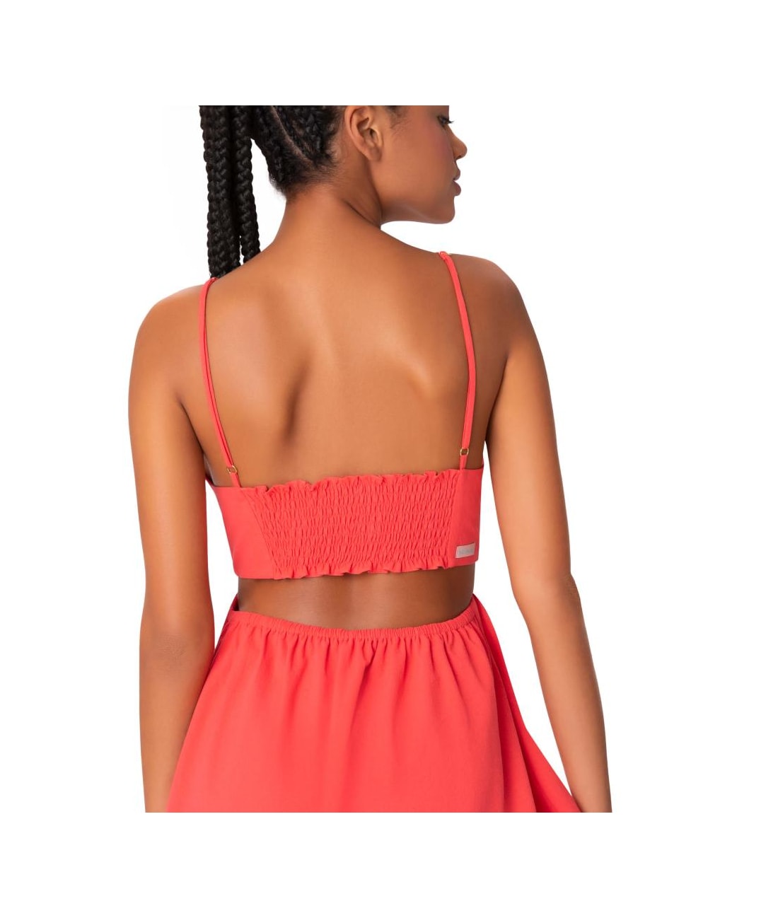 Vestido Elastico Cotton Fine Coral