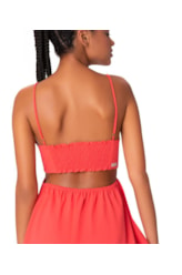 Vestido Elastico Cotton Fine Coral