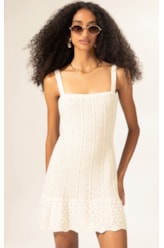 Vestido Evasê Tricot Capri Natural