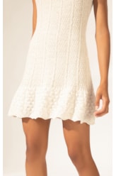 Vestido Evasê Tricot Capri Natural