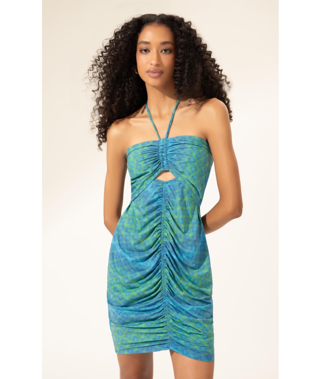 Vestido Frente Unica Dolce Vita Azul Bic