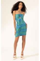 Vestido Frente Unica Dolce Vita Azul Bic