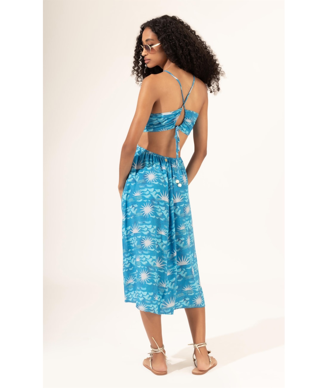 Vestido Frente Unica La Mer Azul Claro