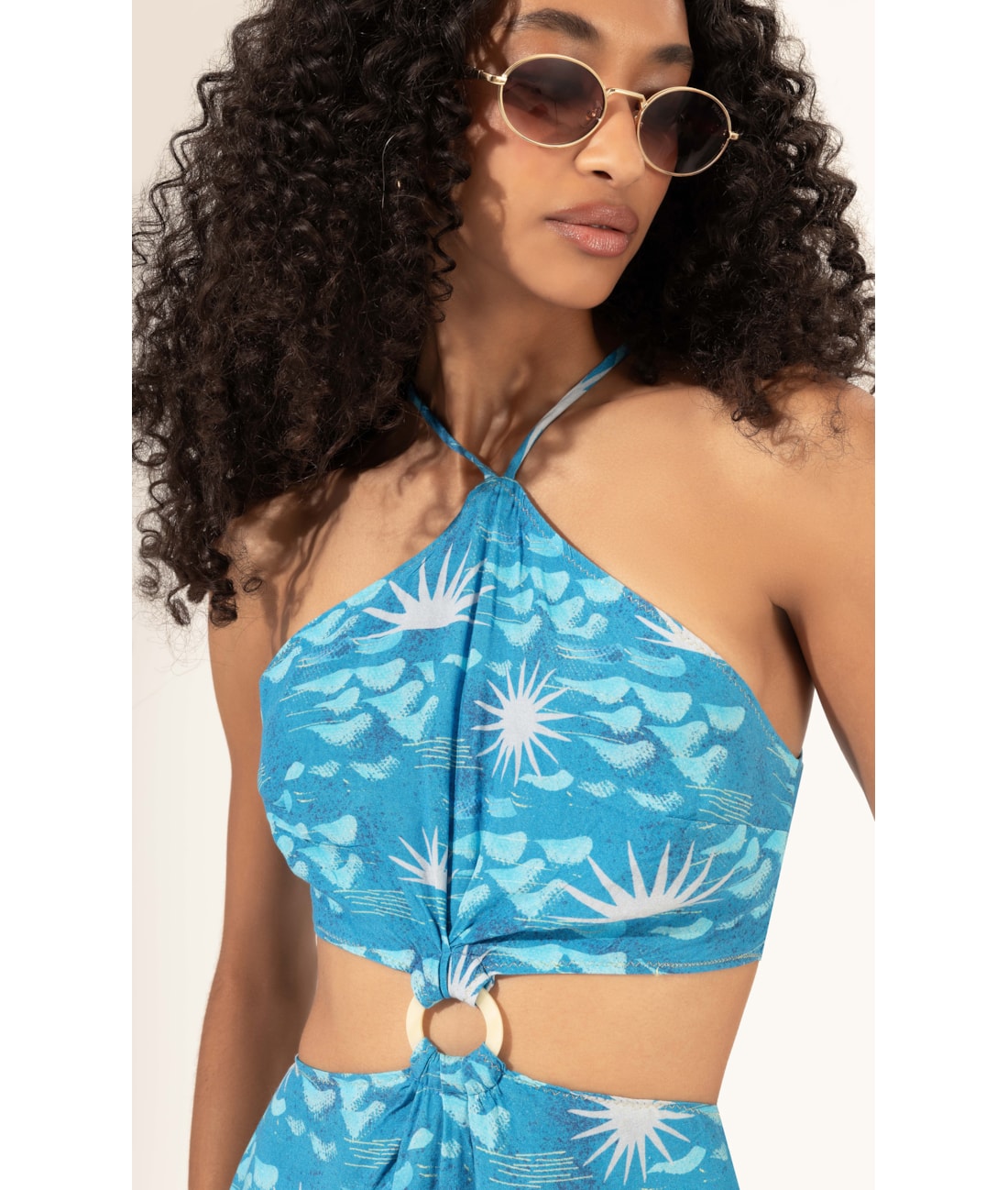 Vestido Frente Unica La Mer Azul Claro