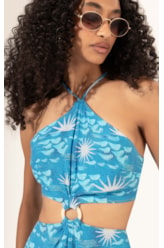 Vestido Frente Unica La Mer Azul Claro