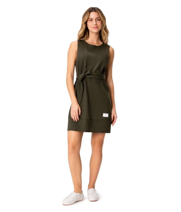 Vestido Heavy Cotton Fio Verde Militar