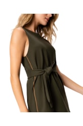 Vestido Heavy Cotton Fio Verde Militar
