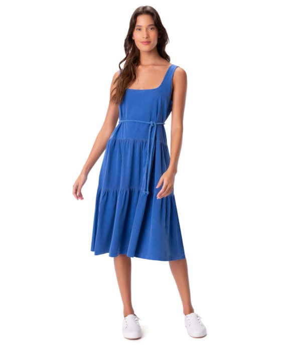 Vestido Holiday Cotton Stone Royal