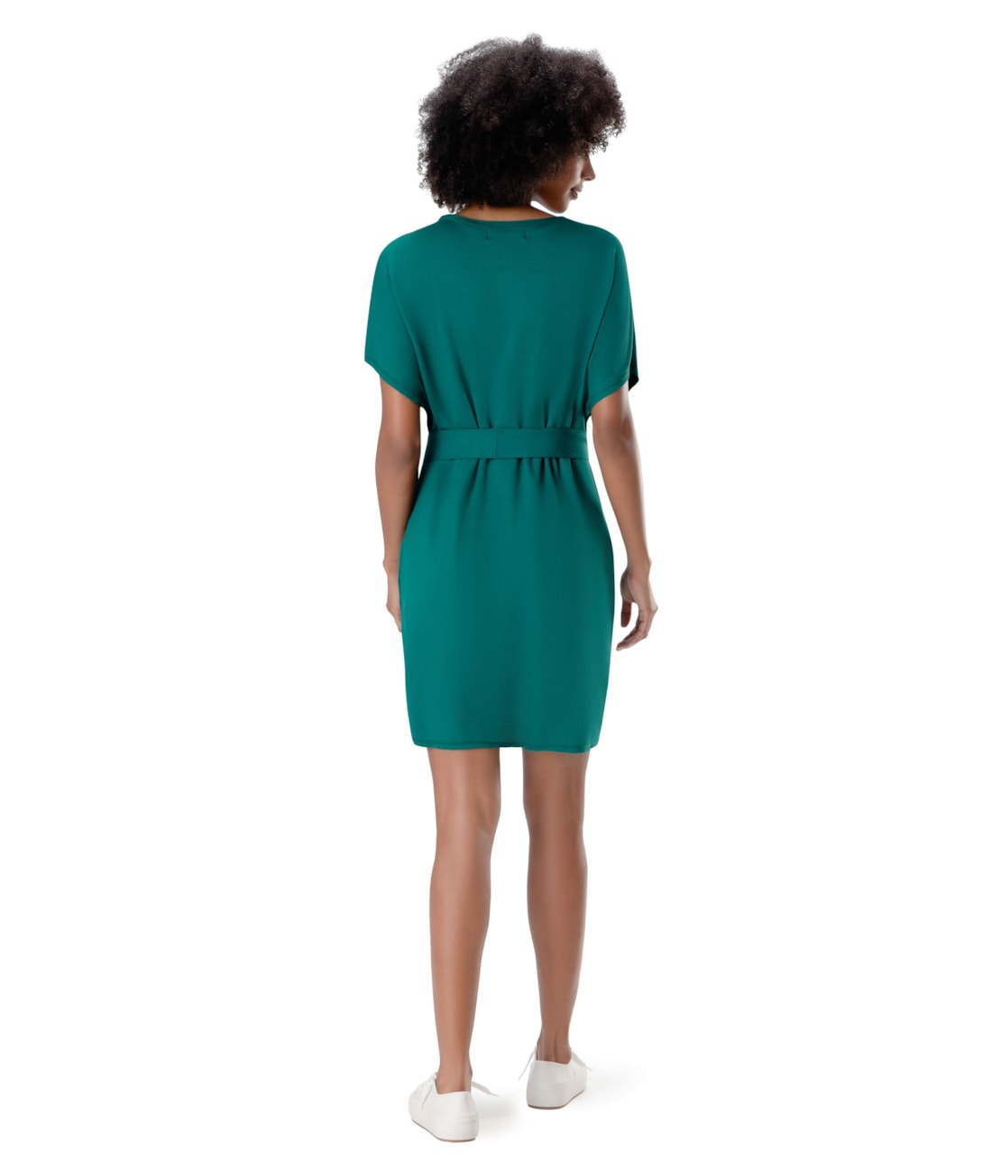 Vestido Holiday Curto Moletinho Verde Escuro