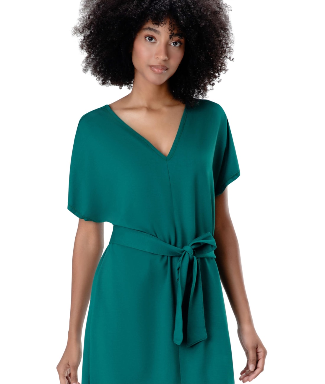 Vestido Holiday Curto Moletinho Verde Escuro