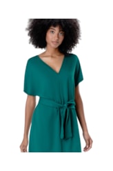 Vestido Holiday Curto Moletinho Verde Escuro