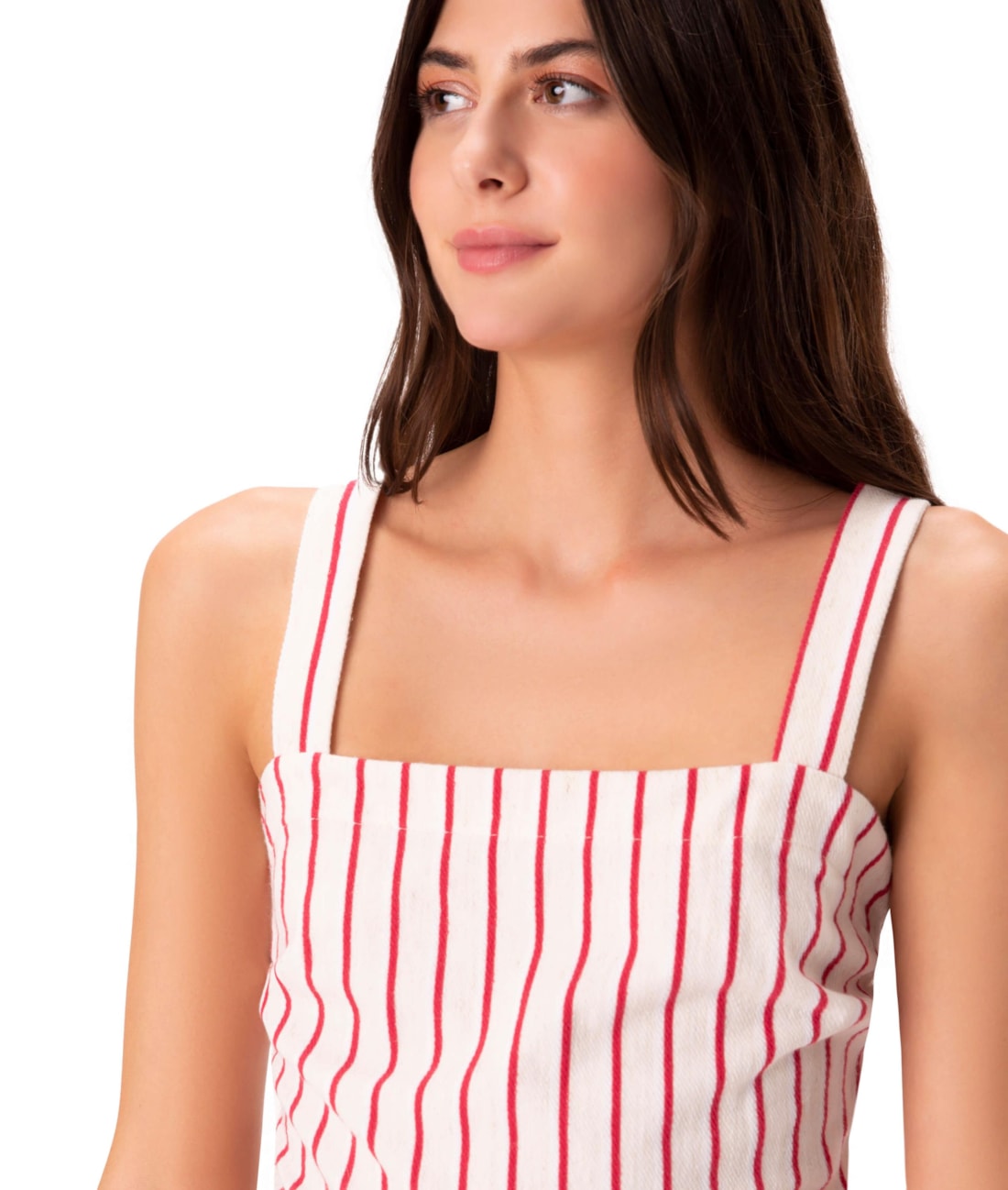 Vestido Holiday Moletinho Stripe Vermelho