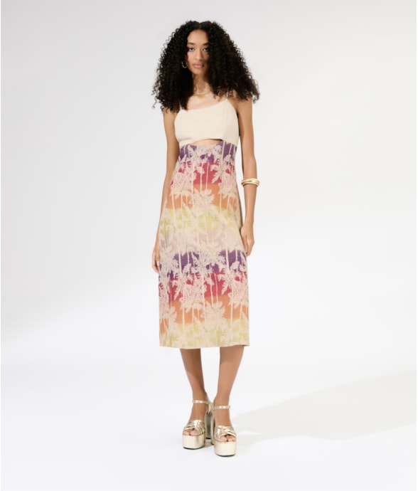 Vestido Jacquard Palm Springs Natural