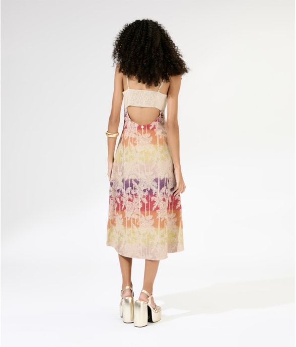 Vestido Jacquard Palm Springs Natural