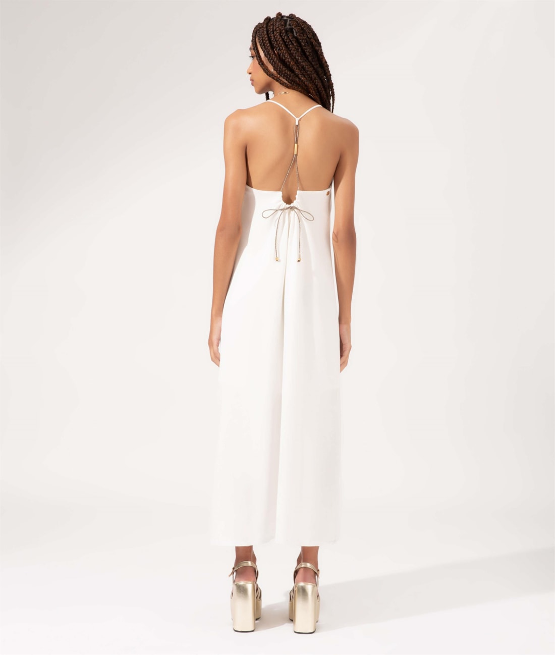 Vestido Jacquard Visco Sunset Off White