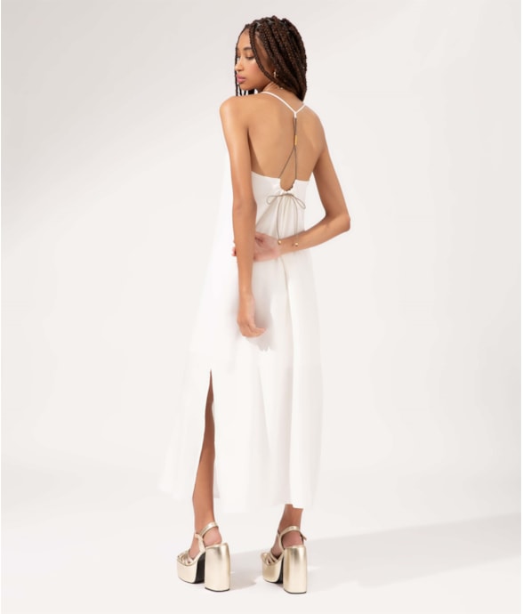Vestido Jacquard Visco Sunset Off White