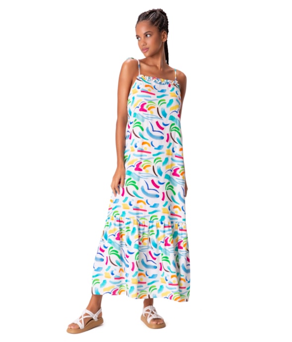 Vestido Longo Beira do Mar Branco