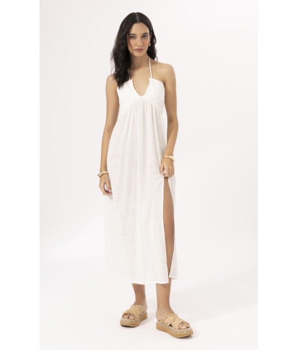 Vestido Longo Cotton Plage Off White