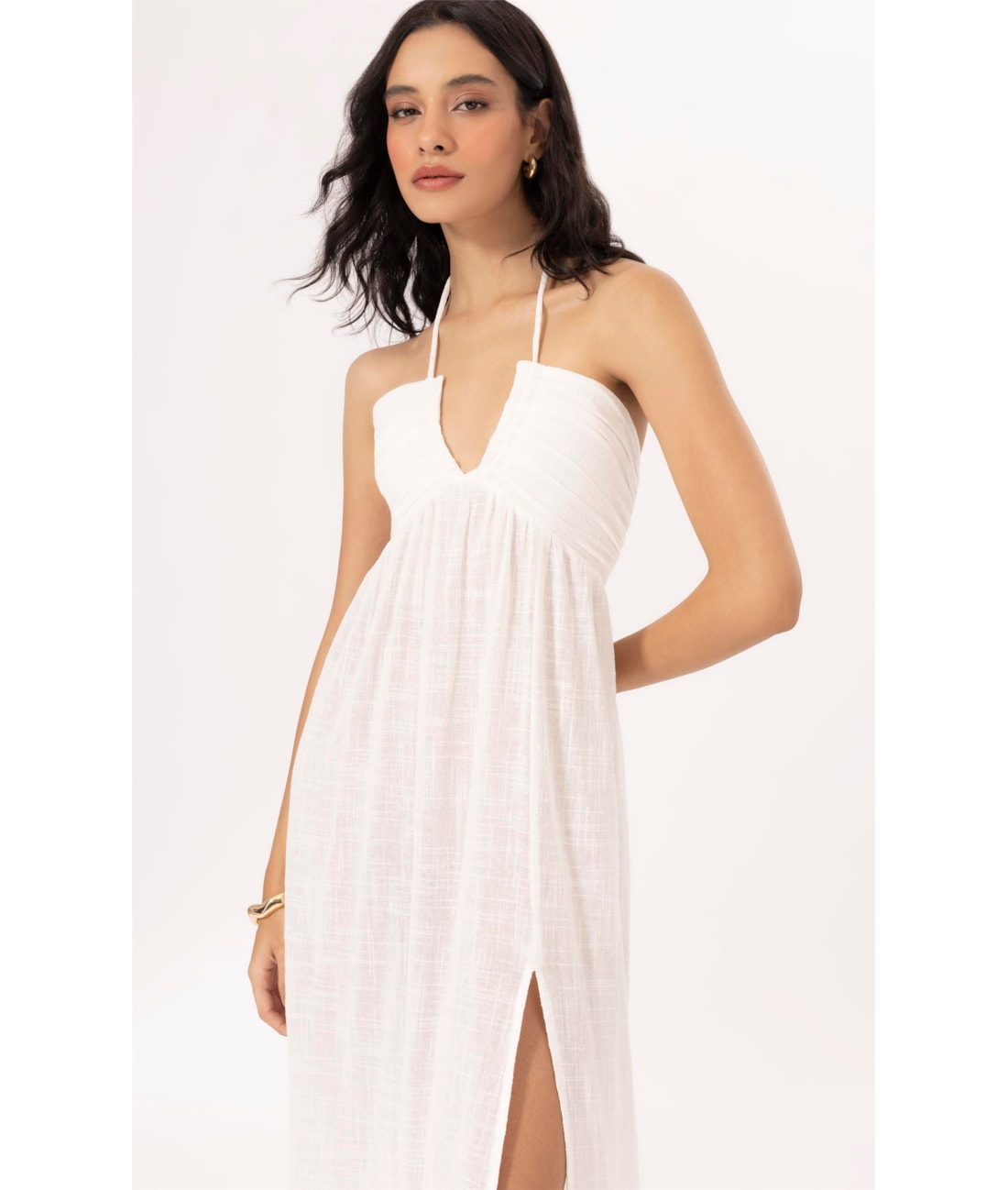 Vestido Longo Cotton Plage Off White