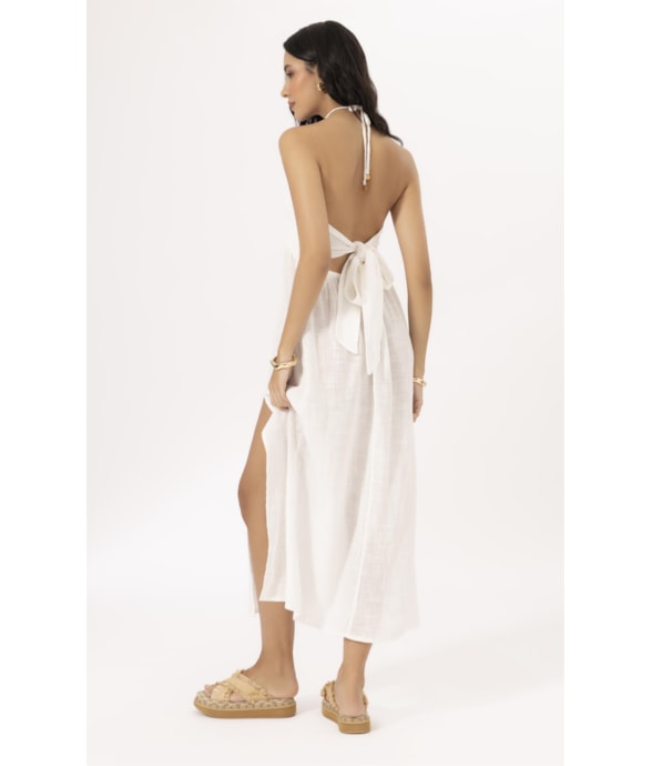 Vestido Longo Cotton Plage Off White