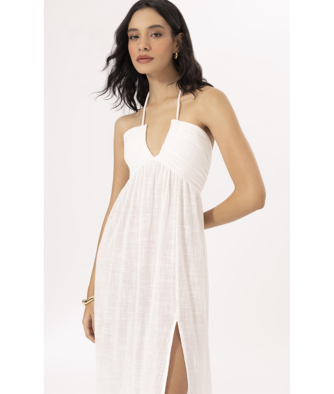 Vestido Longo Cotton Plage Off White