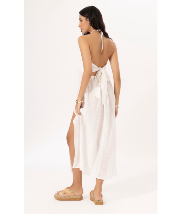 Vestido Longo Cotton Plage Off White