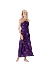 Vestido Longo Frente Única Seychelles Roxo