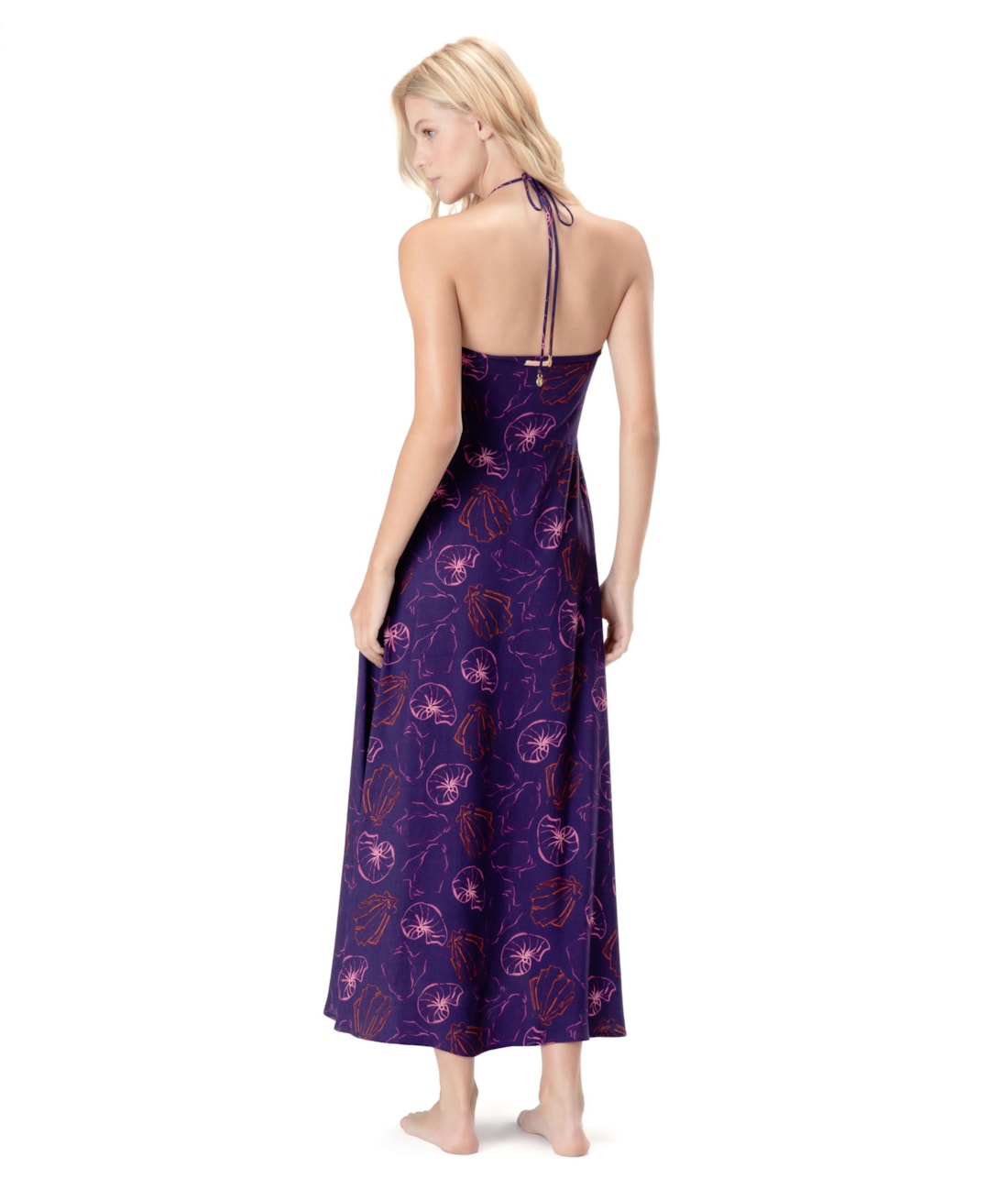 Vestido Longo Frente Única Seychelles Roxo