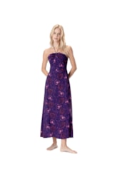 Vestido Longo Frente Única Seychelles Roxo