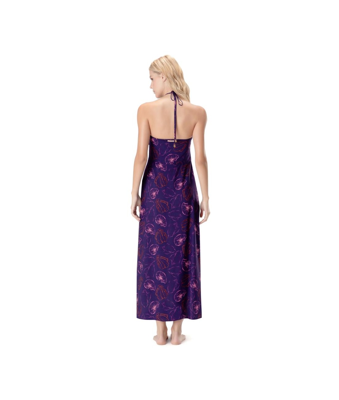 Vestido Longo Frente Única Seychelles Roxo